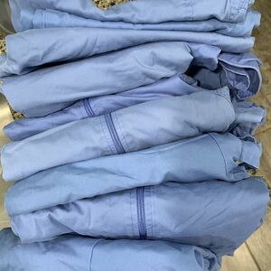 Mystery Box Blue scrubs Lot Well Used Hospital scrubs Medline, Landau Cherokee